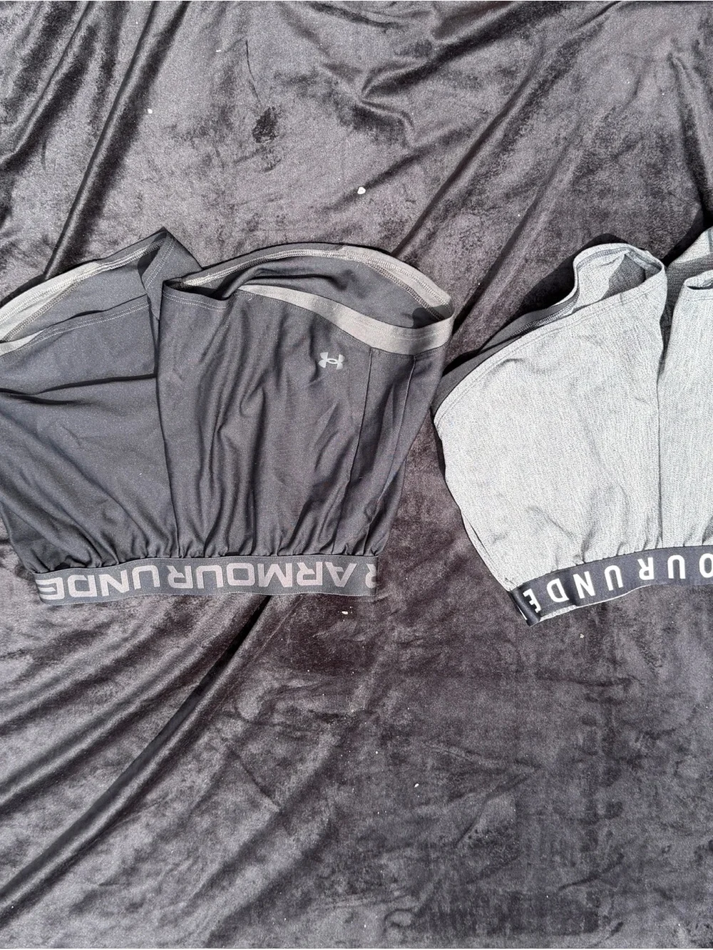 Under Armour Women’s Athletic Shorts Duo — Black & Light Gray
